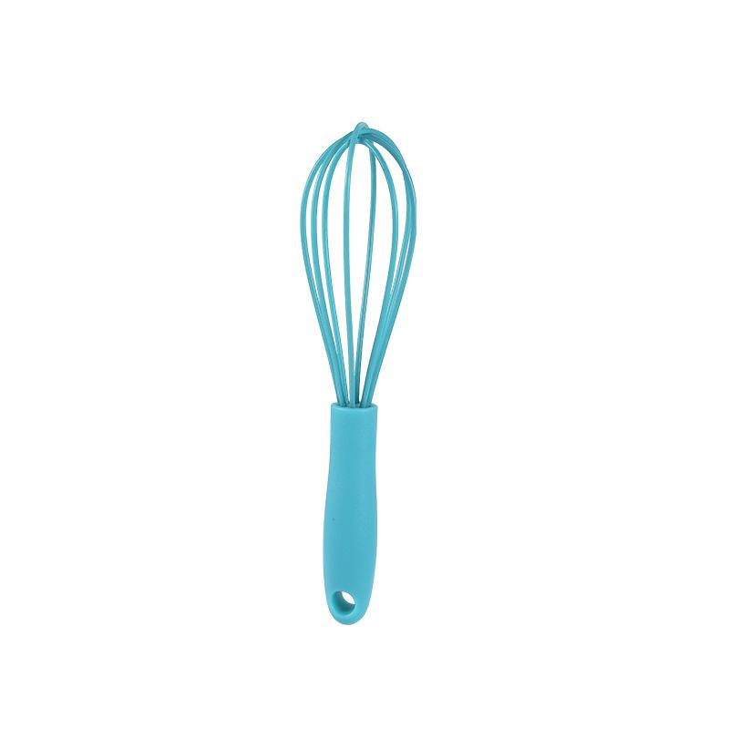 1pc 6-inch Handheld Mixer Mini Blender Silicone Stainless Steel Home Baking Tool for Whipping Cream Beating Eggs Mixing Flour