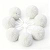 6cm Plush Christmas Ornament Ball - Faux Rabbit Fur with Hanging Rope for Festive Decor