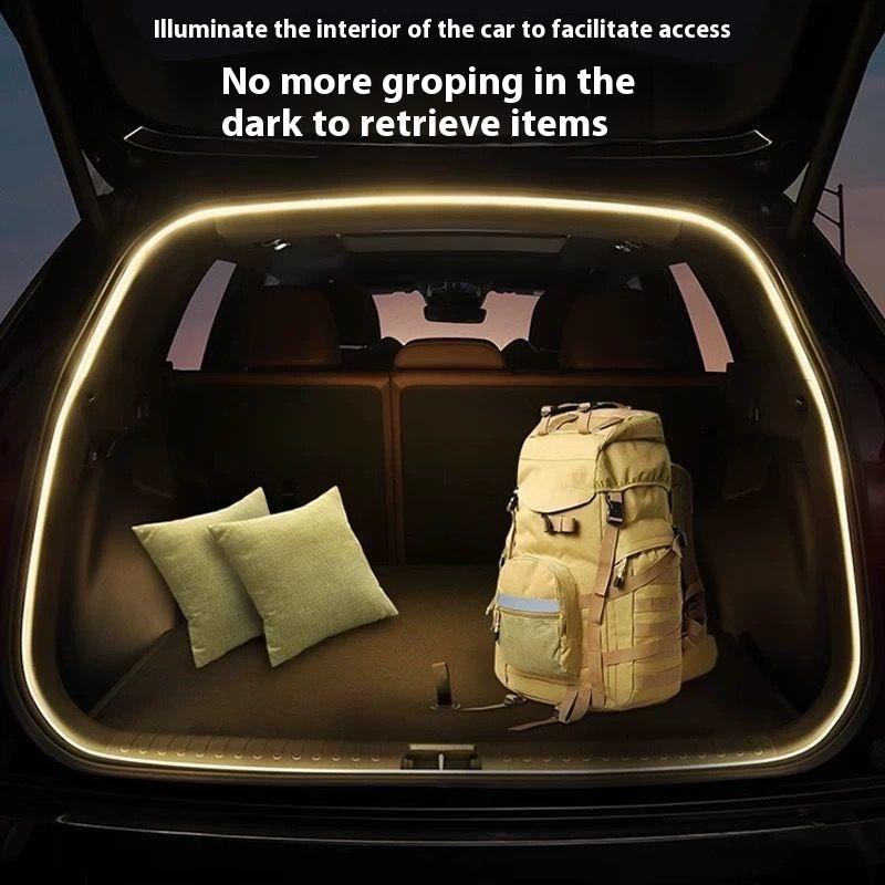 1 Set Ultra-Bright Car Trunk Led Car Interior Decorative Lamp Strip Sensor Tail Box Light Strip Automatic Atmosphere Light