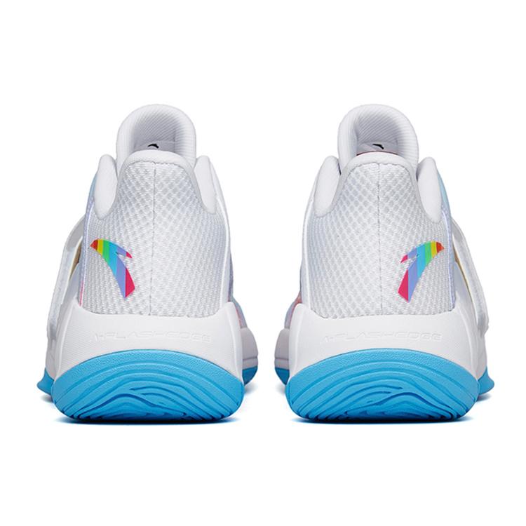 New Anta Water Flower 4 Slip Resistant Cushioning Wear Resistant Low Top Basketball Shoes White Multicolor 112221602-9