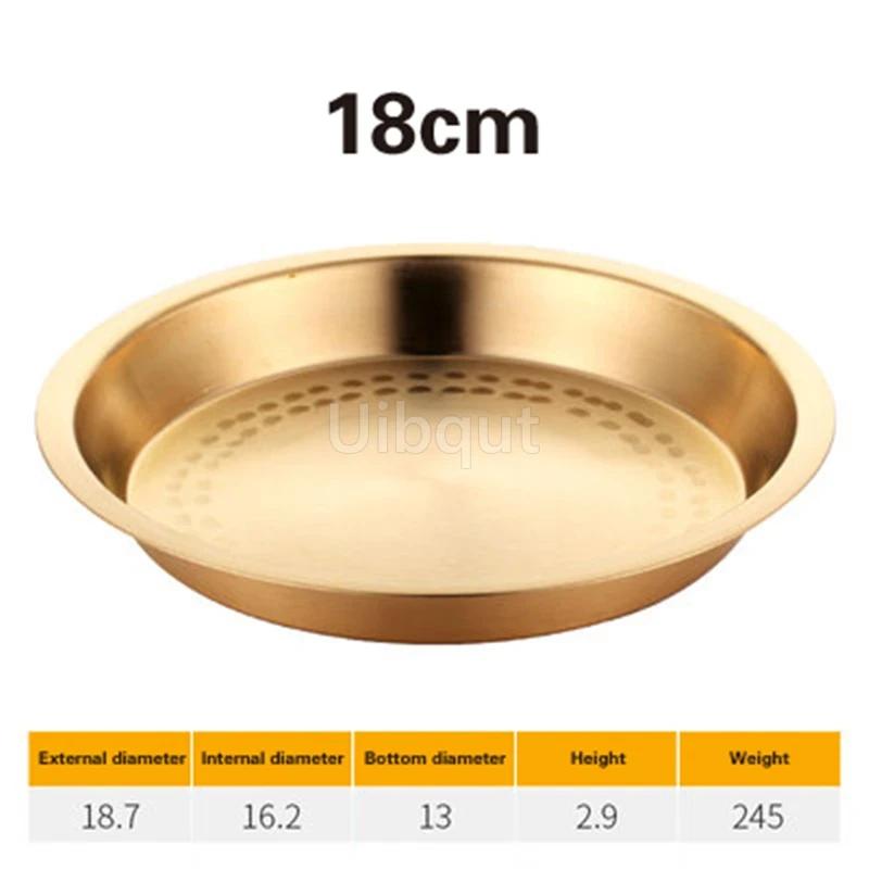 

Чистая медная тарелка для цыпленка на пару Большие тарелки для цыпленка Латунный диск Поднос Круглая плоская тарелка Утолщенные медные обеденные тарелки platos