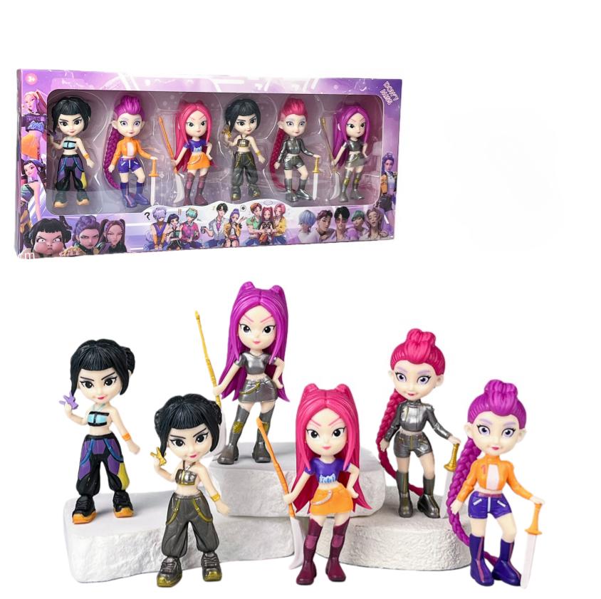 Popular 6-piece Anime Hunter Squad Action Figures Derpys, Tiger, Rumi, Mira Zoey Sussy Dolls, Fan Gift  Toy Gift mystery box