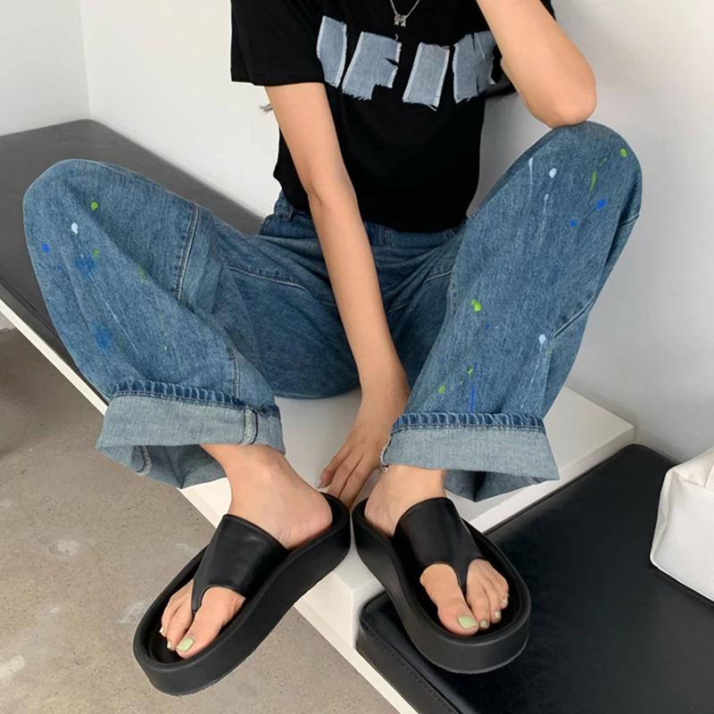 Fashion 2024 Summer Clip Toe Women Slippers Fashion Elegant Soft Sole Slides Shoes Ladies Casual Beach Platform Flats Sandalias
