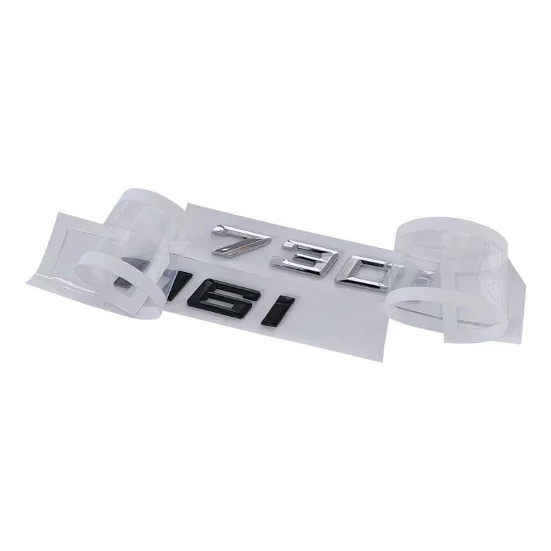 3D ABS Chrome Black Car Rear Trunk Letters Badge Sticker For BMW Lettering 1 2 3 4 5 6 7 Series Logo Emblem Auto Accessories