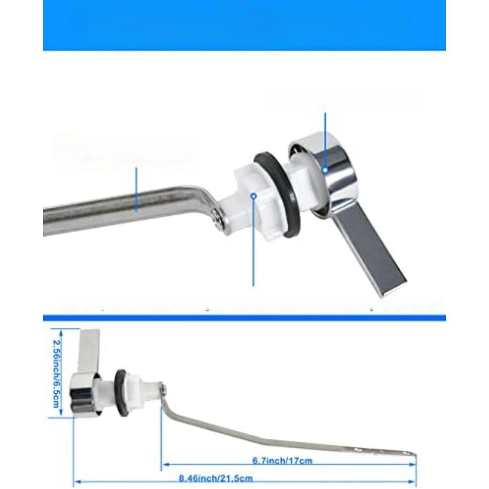 1PCS Teardrop Left Side Toilet Flush Handle Toilet Tank Flush Lever Stainless Steel Replacement Handle For Most Toilet Tool