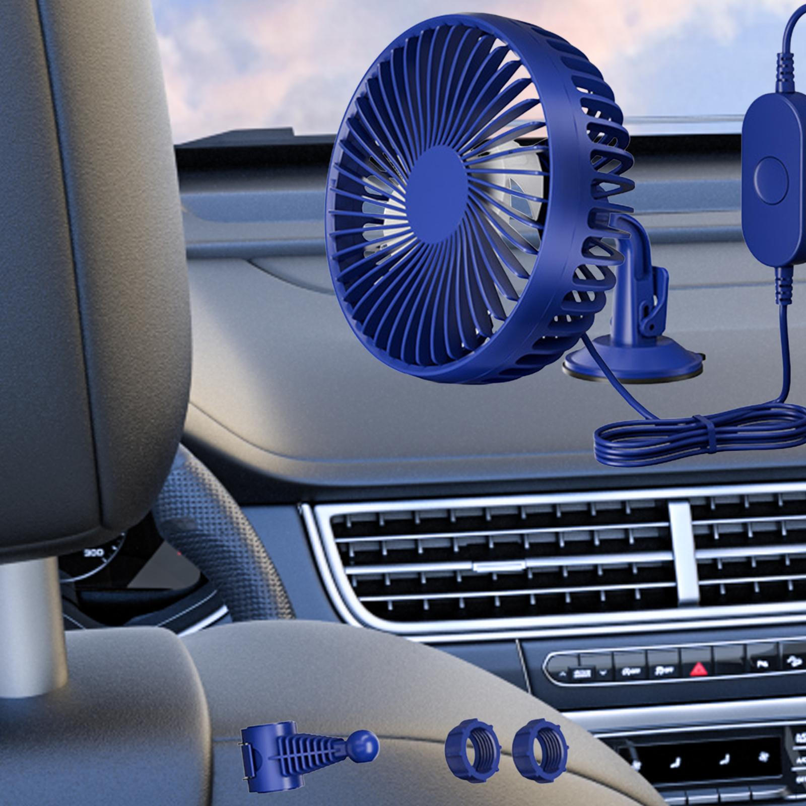

USB автомобильный вентилятор охлаждения 12 В 24 В 3 скорости регулируемая циркуляция воздуха для заднего сиденья приборной панели синий