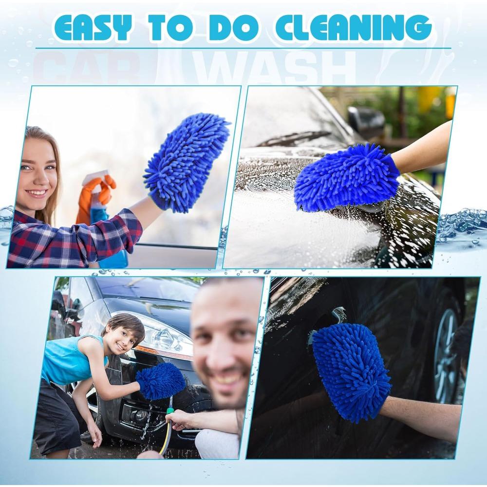 Car Wash Microfiber Chenille Car Wash Sponge Care Washing Brush Pad Washing Towel Auto Gloves Styling Accessories Gadget