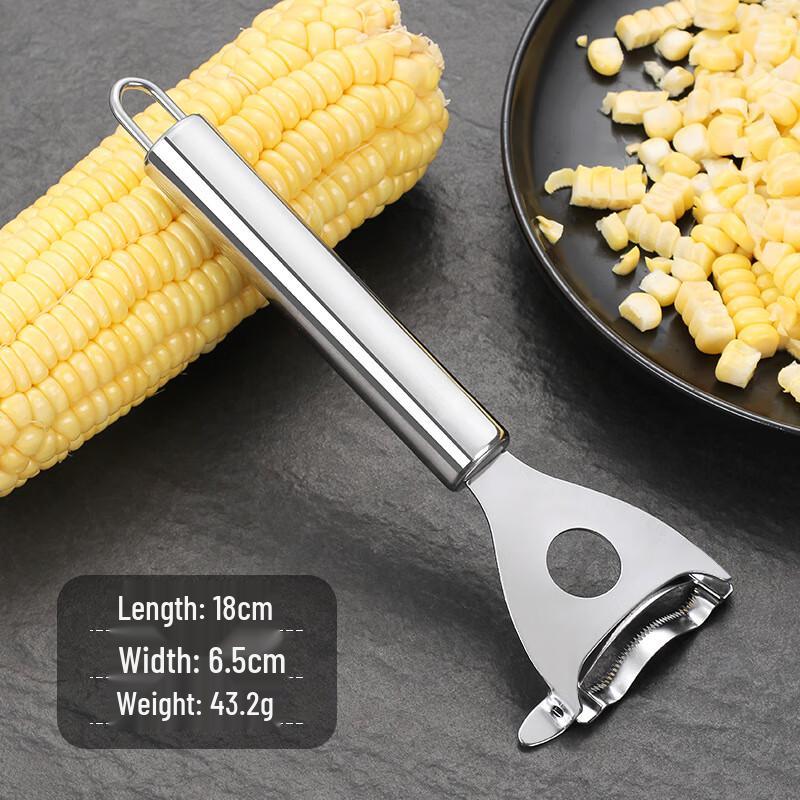OJW Dual-Use Thickened Stainless Steel Corn Peeler (3-Pack)