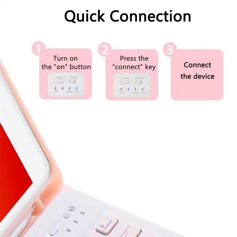 Hülle mit Tastatur für Samsung Galaxy Tab A7 10,4 Zoll SM-T500/T505/T507 Magnetische Tastatur mit Hintergrundbeleuchtung für Galaxy Tab A7 Hülle