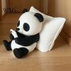 Small Animal Figurines 3D Printed Panda Ornaments, Cute & Pillow Desktop Figurine, Stress Relief Sculpture Room Decor for Home Office Decoration,