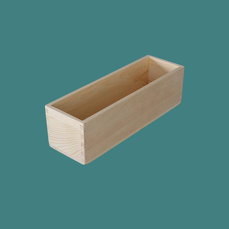 Rectangular Silicone Soap Mold & Wood Box for DIY Cold Process Soap Making (1200g Capacity)