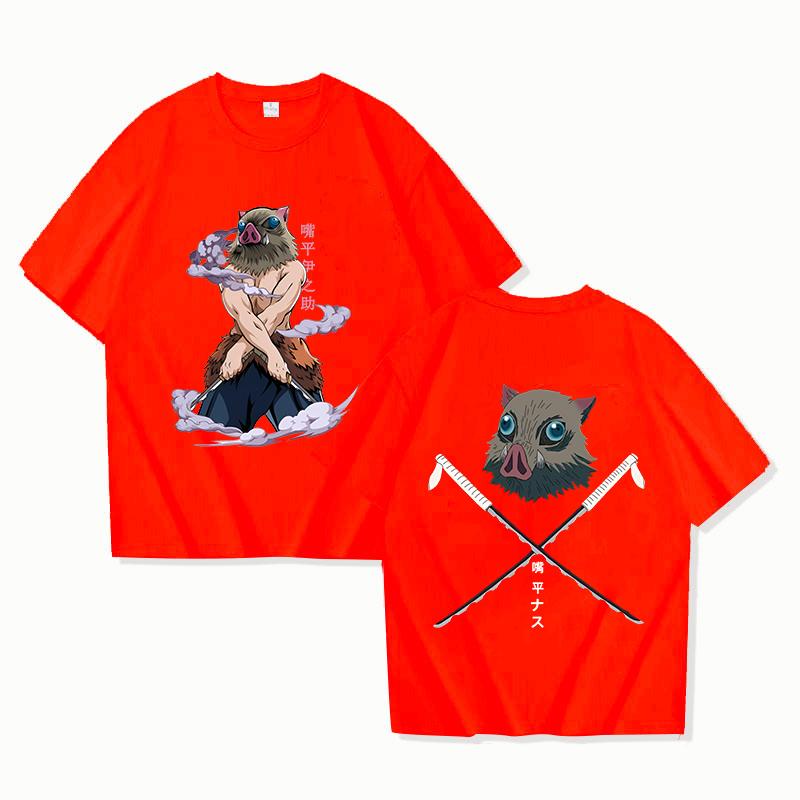 New Hot Anime Hashibira Inosuke Printed Tshirts Women Men Fashion Casual Loose Round Neck Creative Personalized Tshirts