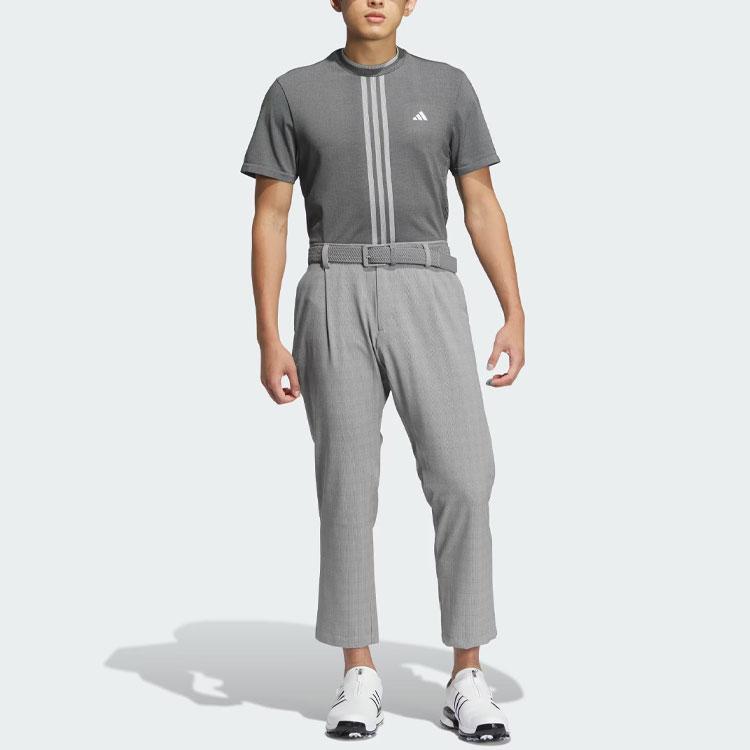 Adidas Primeknit Seamless Mock Shirt Color Block Golf Short Sleeve T-Shirt Men Tops Gray IN6651