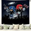 Sonic Hedgehog Wall Tapestry Aesthetic Wall Hanging Printed Fabric Blanket Decorative Tapestries For Bedroom Living Room Home Decor