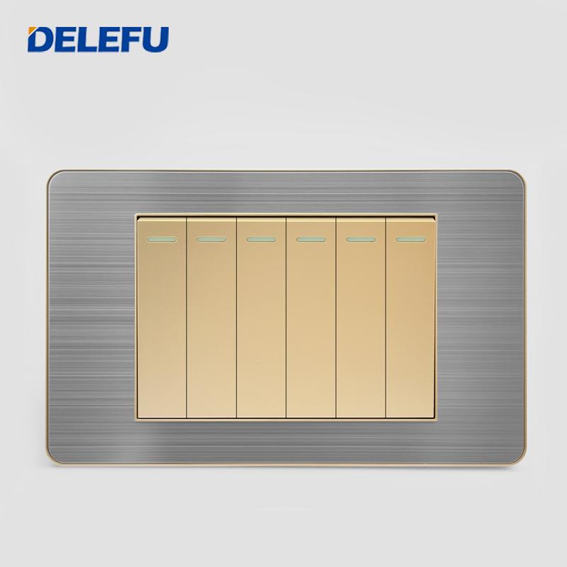 DELEFU Brazilian Model 118 Type 10A/20A Stainless Steel Gray Surface Gold-Plated USB Type-C Connector 20W Fast Durable PC
