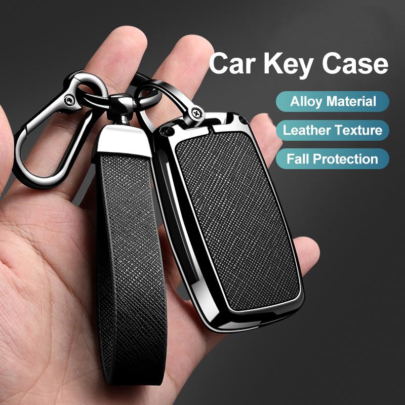 Zinc Alloy Leather Car Key Fob Case For Volkswagen Polo Tiguan Passat Beetle Scirocco Golf Jetta Lavida Skoda Octavia Key Fob