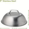 9inch Stainless Steel Oven Squeegee Cover Pan Cover Perfect for Outdoor Camping Picnics Barbecue Tools Accessory