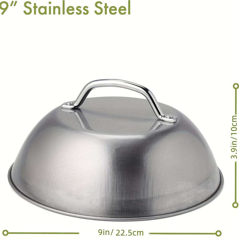 9inch Stainless Steel Oven Squeegee Cover Pan Cover Perfect for Outdoor Camping Picnics Barbecue Tools Accessory