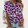 Sexy and Fashionable Leopard Print Casual Short Sleeved Street Women's T-shirts