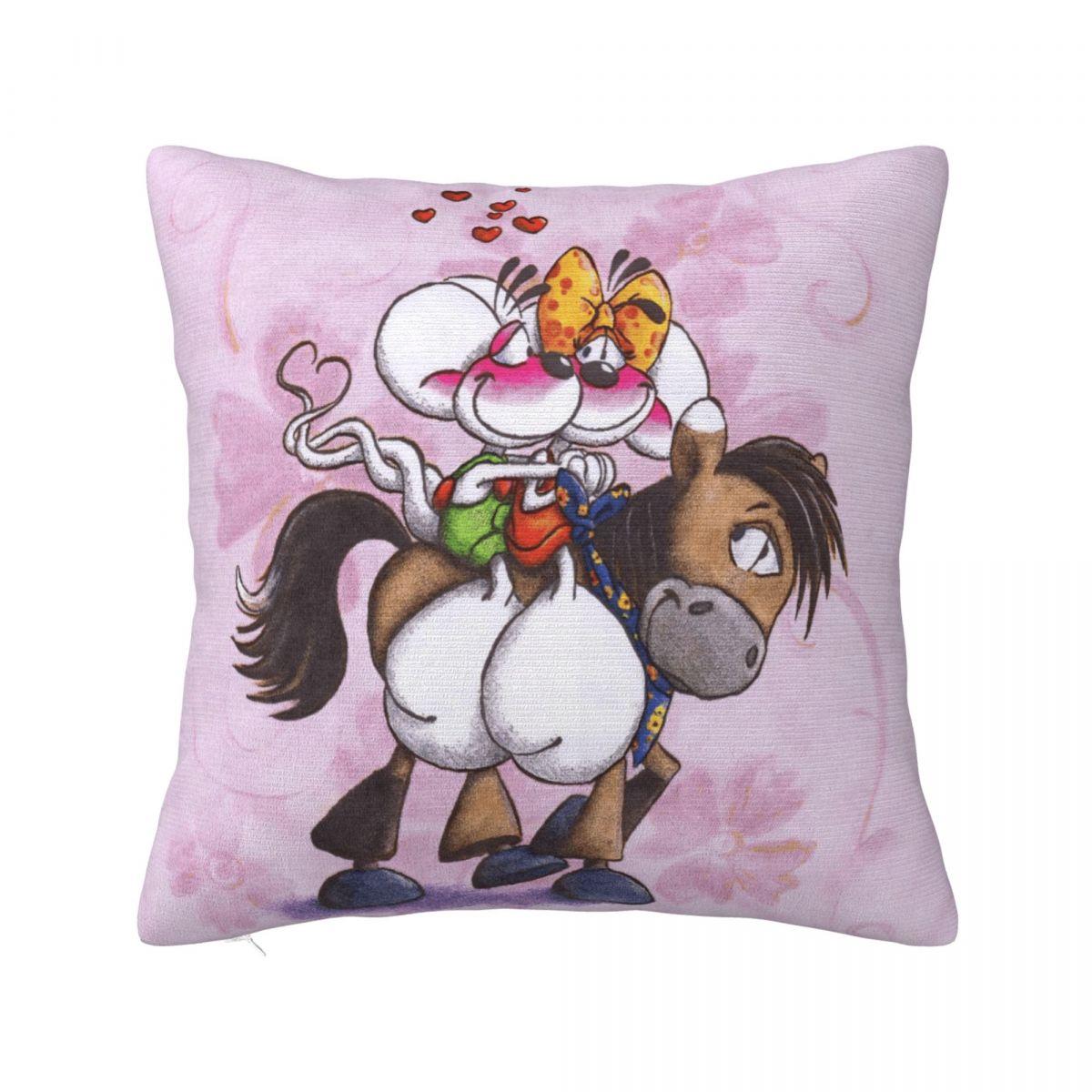 

Cartoon Diddl Diddlina Pillow Cover Polyester Pillow Case Cushion Cover Vintage Printed Pillowcases For Sofa Home Decoration 12x12Inch