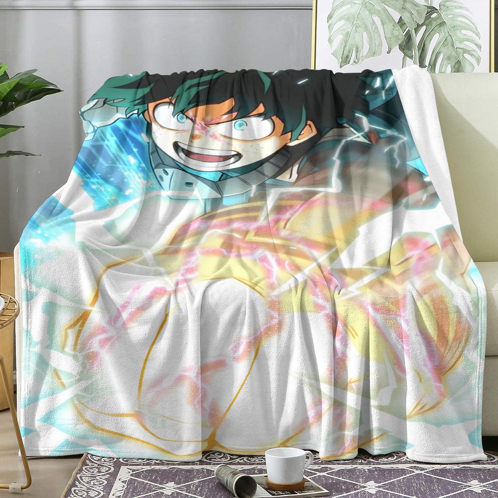 My Hero A-Academia Anime Throw Soft Flannel Throw Summer AC Blanket Lightweight Cool Nap Blanket for Sofa Bed Couch Travel
