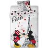 Duvet Cover Set - HOMEROKK - Mickey and Minnie - 140x200 Cm - Fitted Sheet 90x190 - Light Grey