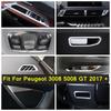 Silver Interior Fit For Peugeot 3008 5008 GT 2017 - Glove & Gear Shift Box Sequ / AC Vent / Door Handle Bowl Cover Trim