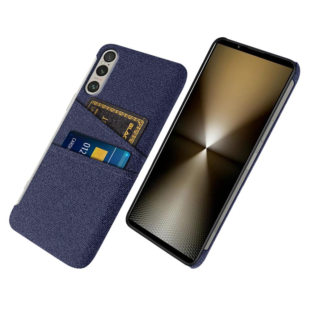 For Sony Xperia 1 VI Case with Dual Card Slots Cloth Back Phone Cover Anti-Scratch