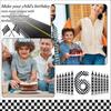 13 Pcs Racing Cars Themed Birthday Candles 12DoubleWhite Race NumberCheckered Candle Cake Topper for Racing Car Party