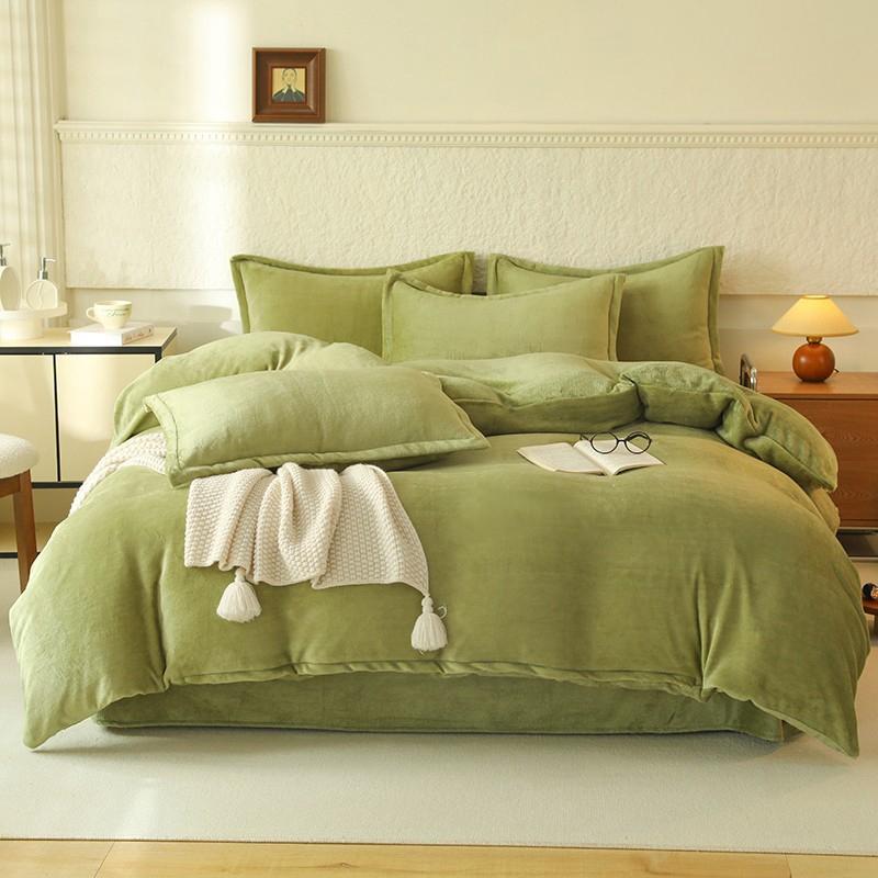 Warm Velvet Duvet Cover Skin-friendly Quilt Cover Solid Color Comforter Cover Home Bedding housse de couette (No Pillowcase)
