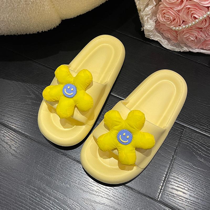 Damen Sommer Hausschuhe Weibliche EVA Outdoor Weiche Dicke Sohle Badezimmer Rutschfest Mädchen Bonbonfarbe Strand Hausschuhe Haushaltshausschuhe