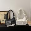 Japanese Style Star Printed Shoulder Bag For Women Large Capacity Transparent Splicing Handbag Fashi Women's Crossbody Bag