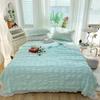 Princess Style Seersucker Summer Quilt Four-Piece Dormitory Chiffon Lace Airable Cover Machine Washable Thin Duvet