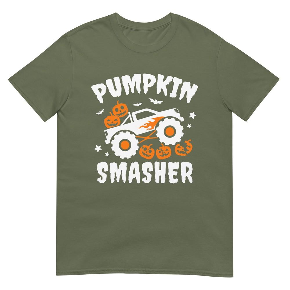 Pumpkin Smasher Toddler Halloween For Monster Truck Lover TShirt