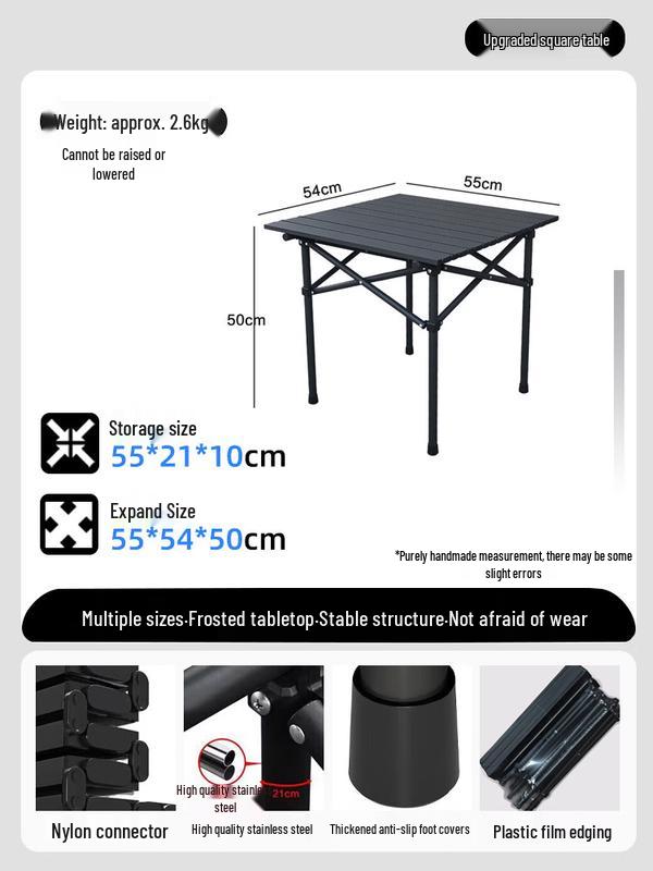Portable Reinforced Aluminum Folding Outdoor Table