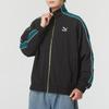 Puma Unisex černá tealková barevně blokovaná bunda na zip s zlatým zipem Sportovní oblečení 629048-01