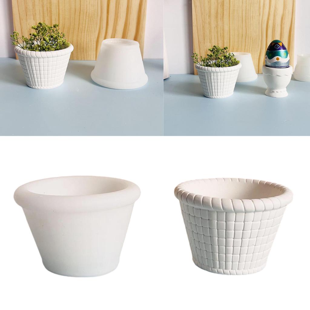 Versatile Silicone Mold for Candle Holders and Floral Baskets Handmade Projects Plaster Gypsum Flowerpot Making Mould