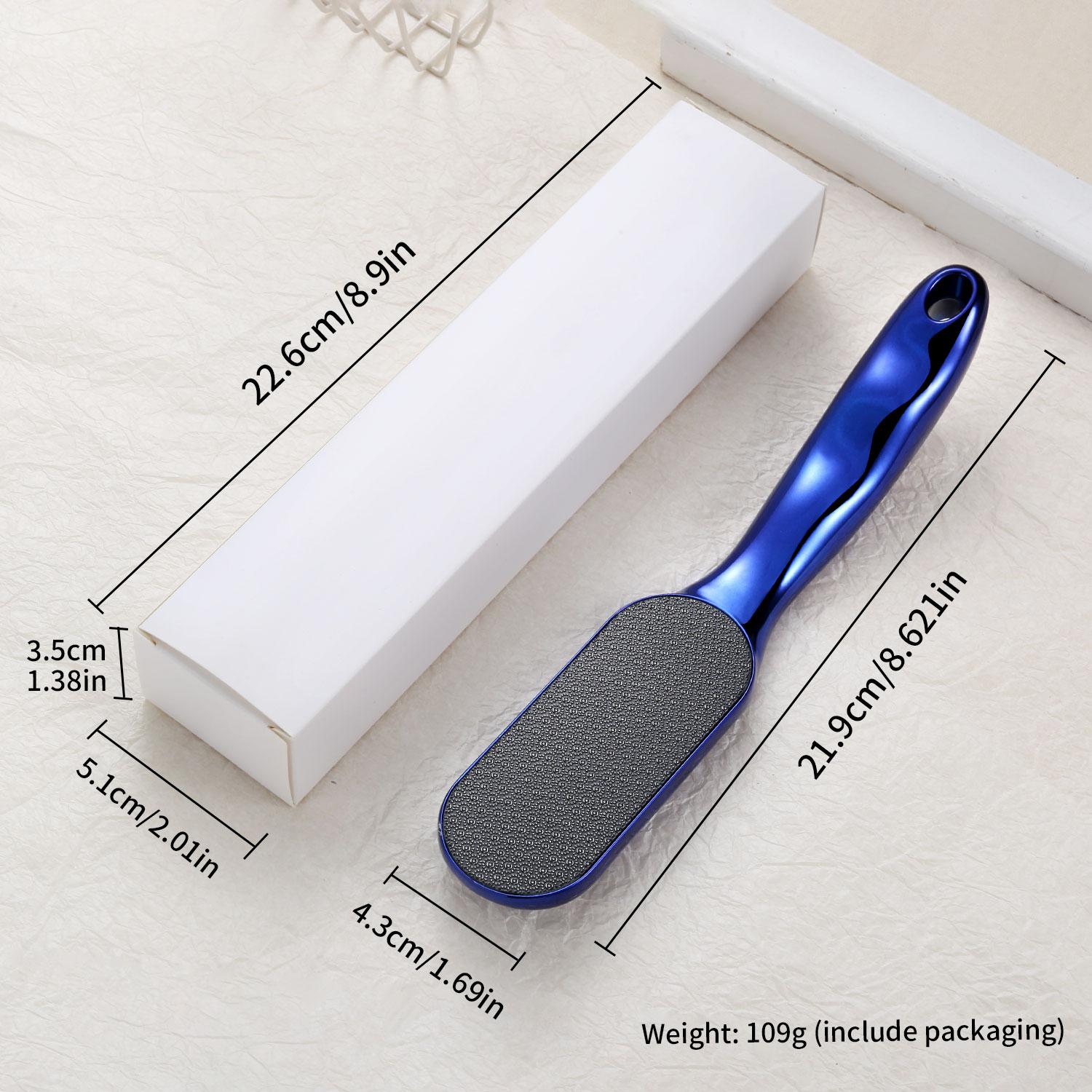 

Veins Grain Nano Glass Foot File Dead Skin Remover for Heel Sole Scrubber Easy Clean Pedicure Tool for Salon Home Use Hangable 2pcs синій
