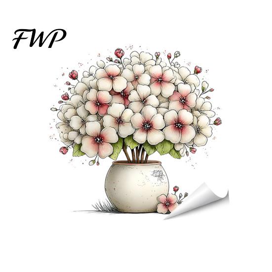 Damage-free Window Sticker Spring Summer Flowers Clings Double Sided Tulip/Rose/Wildflowers Decorative Cling In Vase Decals Anti-Collision Glass Door