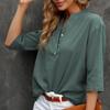 2024 Summer Solid Casual Short Sleeve Shirt Women Plus Size Loose Cotton linen Blouse Women Tops Elegant Office Lady Simple Shirts Female 24299