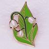 May Birth Flower Brooch: Lily of the Valley & Campanula Badge Gift