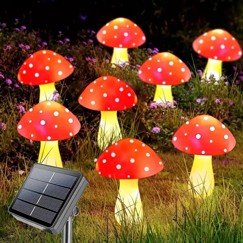 

Solar Panel Mushroom Fairy Light Garden Outdoor Decor Waterproof Night Lamp Yard For Christmas Wedding Party Decoration CN