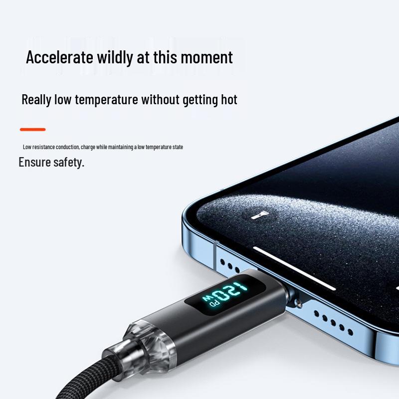 120W USB-C Super Fast Charging Cable for Huawei Honor Phones with 6A Flash Charging