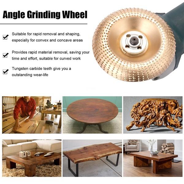 Woodworking Wood Angle Grinding Wheel Tungsten Carbide Coating Bore Shaping Wood Grinding Wheel Angle Grinder Disc