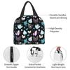 Pattern Insulated Lunch Bag for School Office Halloween Cat Skull Leakproof Cooler Thermal Bento Box Women Children