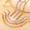 European and American Multi-color Simple Personalized Collarbone Chain Bracelet Trend Versatile Design Jewelry Set