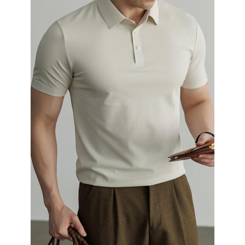 Hengyuanxiang Men's Cooling Business Casual Polo Shirt
