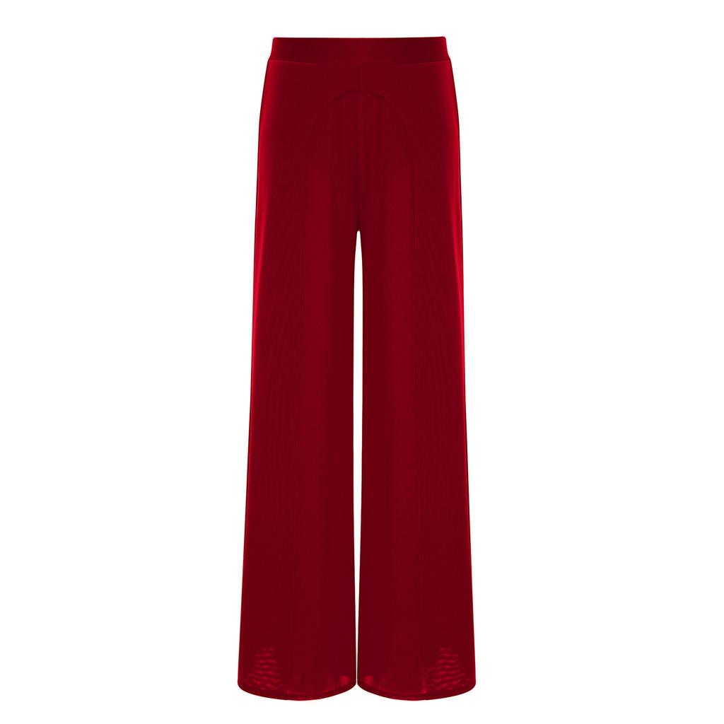 Kids Girls Performance Dance Pants: Elastic Waistband Wide-Leg Mesh with Built-In Briefs for Lyrical Competition