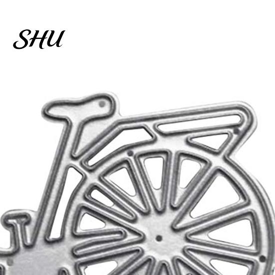 Cutting Die Bike Shape DIY Scrapbook Stencil Template Mold Paper Embossing Tool for Greeting Card