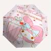 A Sweet Smile My Melody Automatic Opening and Closing Cartoon Umbrella - Small Umbrella Suitable for Various Occasions, Portable 3-Fold Small Umbrella
